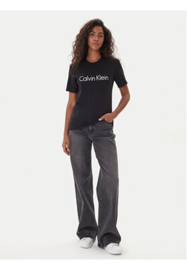 Calvin Klein Underwear T-Shirt 000QS61105E Czarny Regular Fit. Kolor: czarny. Materiał: bawełna