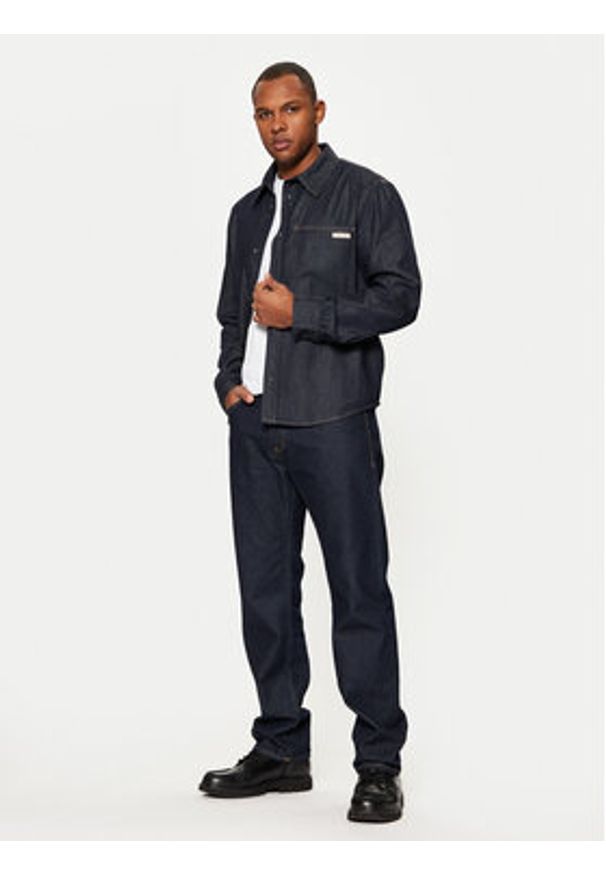 Calvin Klein Jeans Koszula jeansowa J30J326584 Granatowy Regular Fit. Kolor: niebieski. Materiał: bawełna