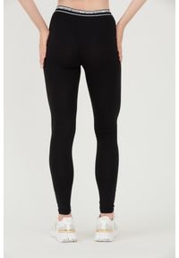 Emporio Armani - EMPORIO ARMANI Czarne legginsy Stretch Logo. Kolor: czarny