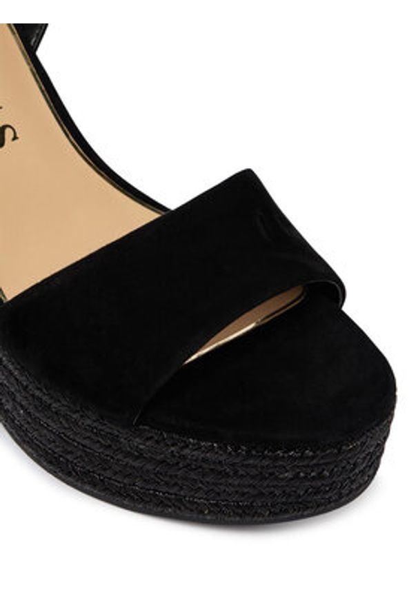 Guess Espadryle FLJLY2 SUE04 Czarny. Kolor: czarny. Materiał: skóra, zamsz