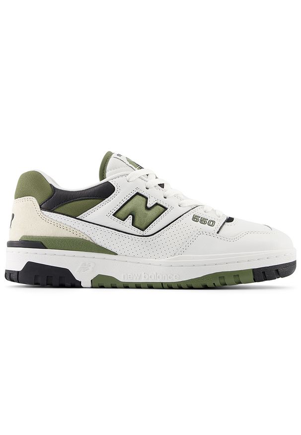 Buty unisex New Balance BB550DOB – białe. Okazja: na co dzień. Kolor: biały. Materiał: skóra, syntetyk, materiał. Szerokość cholewki: normalna