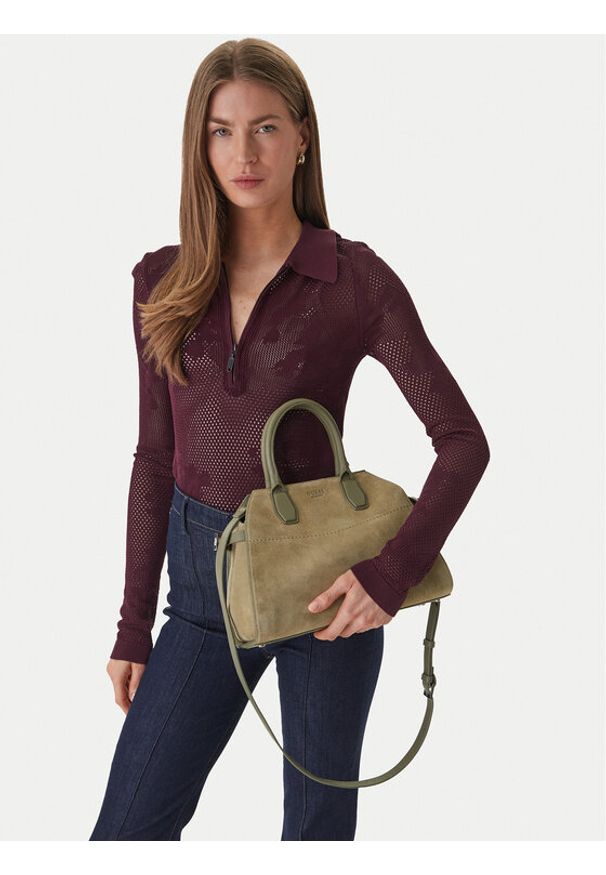 Guess Torebka HWYUSS P6236 Zielony. Kolor: zielony. Materiał: skórzane, zamszowe