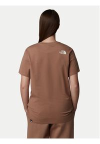 The North Face T-Shirt Easy NF0A8A6G Brązowy Loose Fit. Kolor: brązowy. Materiał: syntetyk