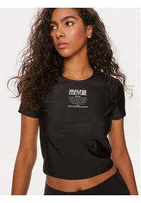 Versace Jeans Couture T-Shirt 76HAH602 Czarny Slim Fit. Kolor: czarny. Materiał: syntetyk #5