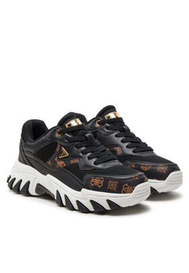 Guess Sneakersy Nowah FLTNOW FAL12 Czarny. Kolor: czarny. Materiał: skóra
