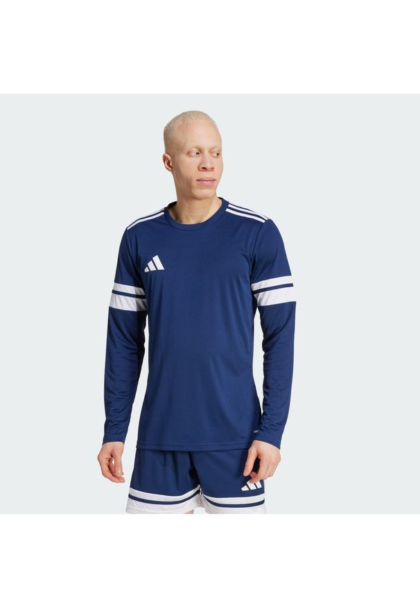 Adidas - Koszulka Squadra 25 Long Sleeve. Kolor: biały, niebieski, wielokolorowy. Materiał: materiał. Długość rękawa: długi rękaw. Sport: piłka nożna