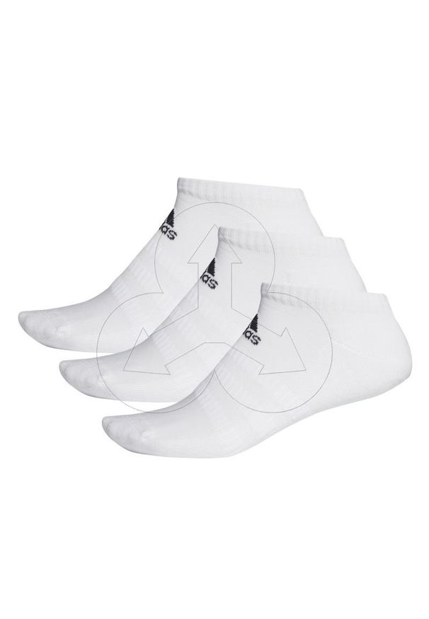 Adidas - SKARPETY stopki adidas 3 pary białe DZ9384 - XL. Kolor: biały. Materiał: elastan, dzianina, skóra, bawełna, poliester