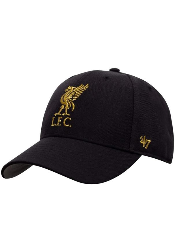 47 Brand - Czapka z daszkiem męska EPL Liverpool FC Metallic Snap 47 MVP. Kolor: czarny. Materiał: akryl, wełna