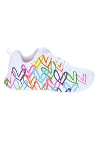 skechers - Buty sneakersy sportowe damskie Skechers Uno Lite białe wygodne. Kolor: biały, wielokolorowy. Model: Skechers Sport. Sport: turystyka piesza