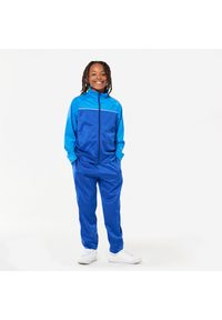 Decathlon - Dres dziecięcy Domyos. Kolor: biały, wielokolorowy, niebieski. Materiał: materiał, poliester
