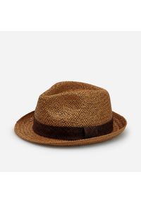 Reserved - Pleciony kapelusz z papierowej słomki - Brązowy. Kolor: brązowy #1