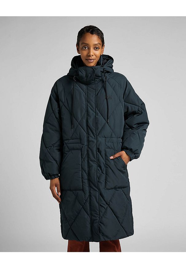 Lee - LEE LONG PUFFER DAMSKA KURTKA ZIMOWA CHARCOAL L55KEV30. Sezon: zima