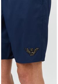 Emporio Armani - EMPORIO ARMANI Granatowe męskie kąpielówki De bain logo brodé, Rozmiar 54. Kolor: niebieski #3