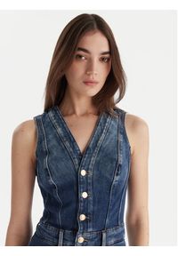 Guess Sukienka jeansowa W5BK40 D0615 Niebieski Regular Fit. Kolor: niebieski. Materiał: bawełna, jeans #3