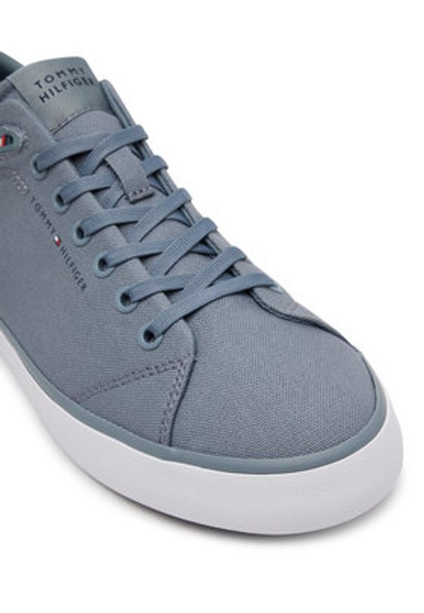 TOMMY HILFIGER - Tommy Hilfiger Tenisówki Th Hi Vulc Low Core Canvas FM0FM05396 Szary. Kolor: szary. Materiał: materiał