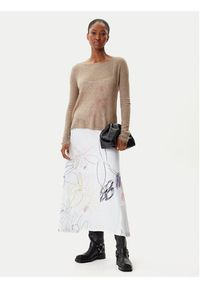Desigual Sukienka codzienna Kala 25WWVK25 Biały Slim Fit. Okazja: na co dzień. Kolor: biały. Materiał: syntetyk. Typ sukienki: proste. Styl: casual