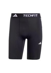 Adidas - Legginsy TECHFIT Compression Training 3-Stripes Short. Kolor: czarny. Materiał: materiał. Technologia: Techfit (Adidas). Długość: krótkie