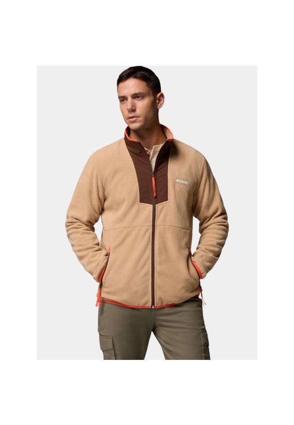 columbia - Sweter Męski Columbia Sequoia Grove. Kolor: beżowy, wielokolorowy, brązowy. Materiał: polar, materiał. Sport: turystyka piesza