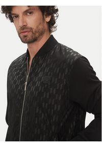 Karl Lagerfeld - KARL LAGERFELD Bluza 505064 552902 Czarny Regular Fit. Typ kołnierza: dekolt w karo. Kolor: czarny. Materiał: syntetyk #3