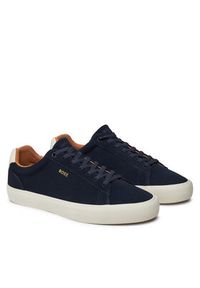 BOSS Sneakersy Aiden 50536521 Granatowy. Kolor: niebieski. Materiał: zamsz, skóra #5