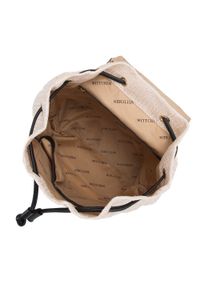 Wittchen - Damski plecak worek z plecionki. Kolor: wielokolorowy, beżowy, czarny. Materiał: skóra ekologiczna. Wzór: paski. Styl: wakacyjny #2