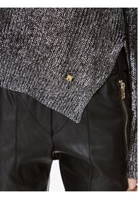 Pinko Sweter Piranha 102232 A1A3 Srebrny Regular Fit. Kolor: srebrny. Materiał: wiskoza