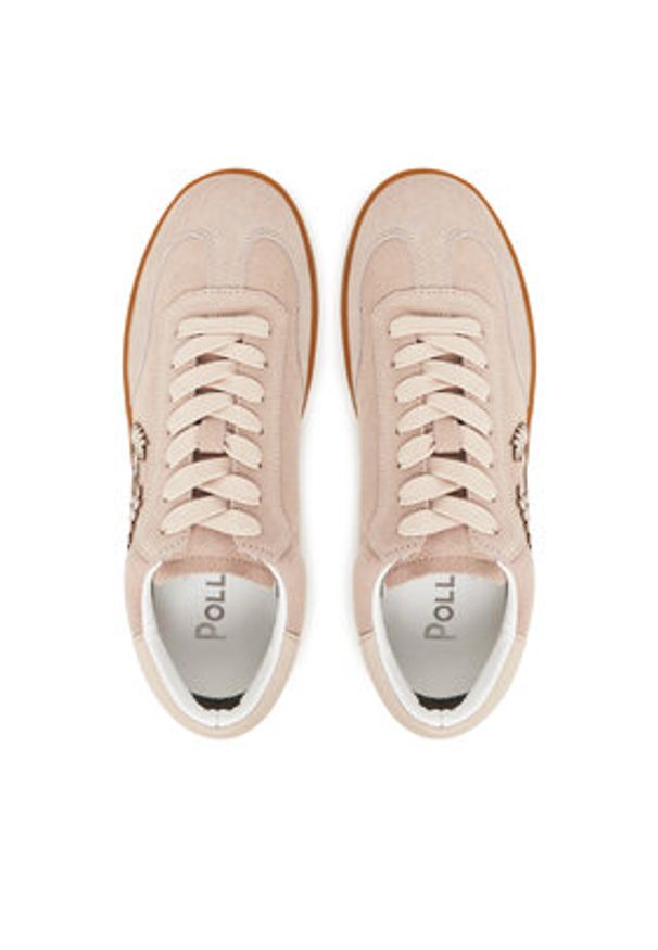 Pollini Sneakersy SA15192G1MXA370A Beżowy. Kolor: beżowy. Materiał: skóra
