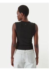 Tommy Jeans Top DW0DW22577 Czarny Slim Fit. Kolor: czarny. Materiał: bawełna #5
