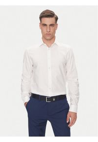 Calvin Klein Koszula LV019EU021 Biały Regular Fit. Kolor: biały. Materiał: bawełna