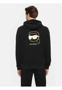Karl Lagerfeld - KARL LAGERFELD Bluza 705460 551900 Czarny Regular Fit. Typ kołnierza: dekolt w karo. Kolor: czarny. Materiał: bawełna #5