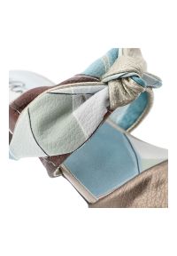 Klapki damskie Anekke, ze skóry naturalnej licowej ozdobny węzeł niski obcas elegancki styl, niebieskie, 42381-457. Kolor: niebieski. Materiał: skóra. Obcas: na obcasie. Styl: elegancki. Wysokość obcasa: niski #2