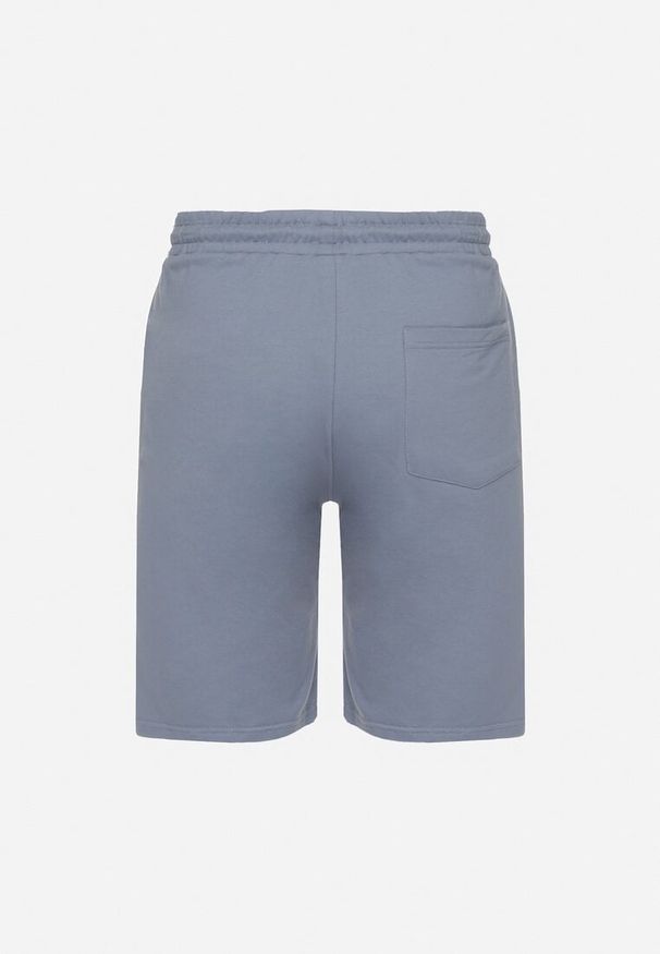 Born2be - Jasnoniebieskie Bawełniane Szorty z Gumką w Pasie z Wysokim Stanem Nisalia. Okazja: na imprezę, na co dzień. Stan: podwyższony. Kolor: niebieski. Materiał: bawełna. Sezon: lato. Styl: casual