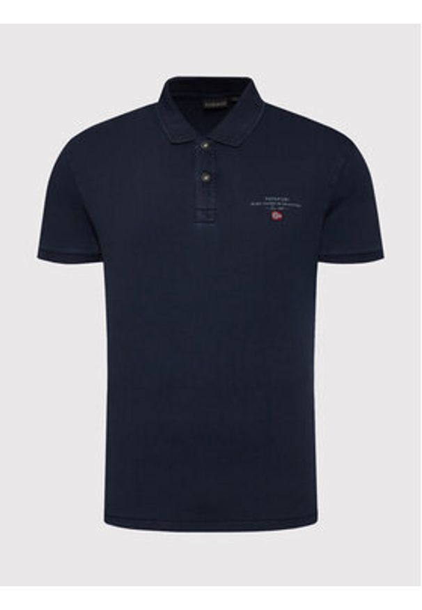 Napapijri Polo Elbas NP0A4GB4 Granatowy Regular Fit. Typ kołnierza: polo. Kolor: niebieski. Materiał: bawełna
