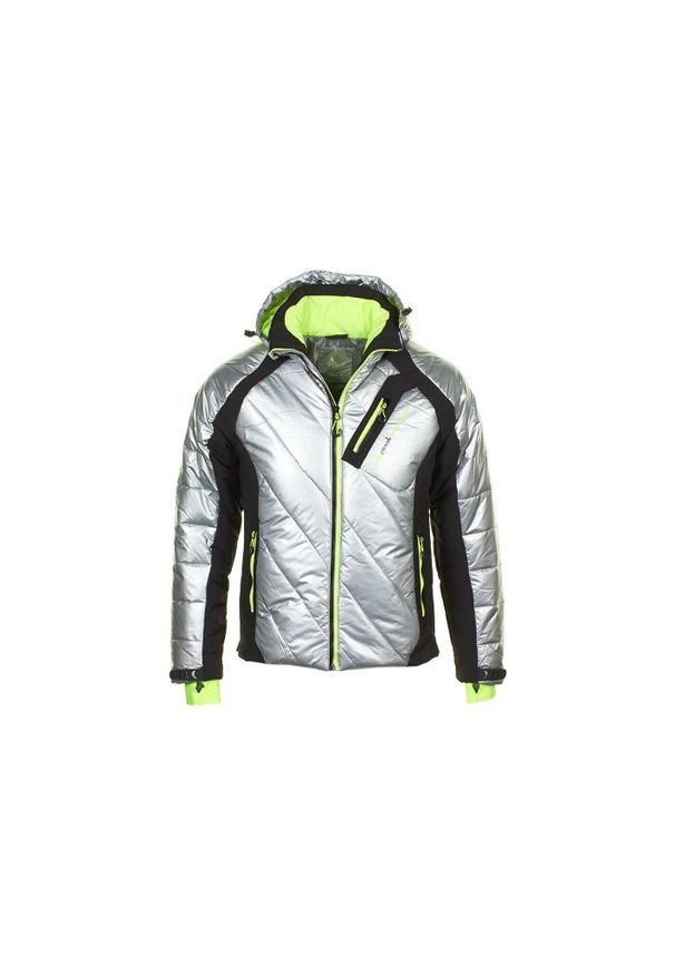 PEAK MOUNTAIN - Kurtka narciarska Peak Mountain Cilver. Kolor: szary, czarny, wielokolorowy. Sezon: zima. Sport: narciarstwo