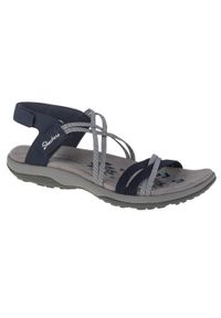 skechers - Buty do chodzenia damskie Skechers Reggae Slim Takes Two. Zapięcie: rzepy. Kolor: niebieski. Materiał: syntetyk, tkanina, materiał. Sport: turystyka piesza