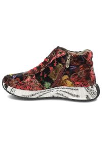 Czerwone Sneakersy Laura Vita Eleganckie Obuwie Damskie. Zapięcie: sznurówki. Kolor: czerwony. Materiał: materiał. Szerokość cholewki: normalna. Wzór: aplikacja, kwiaty, nadruk. Styl: elegancki #5