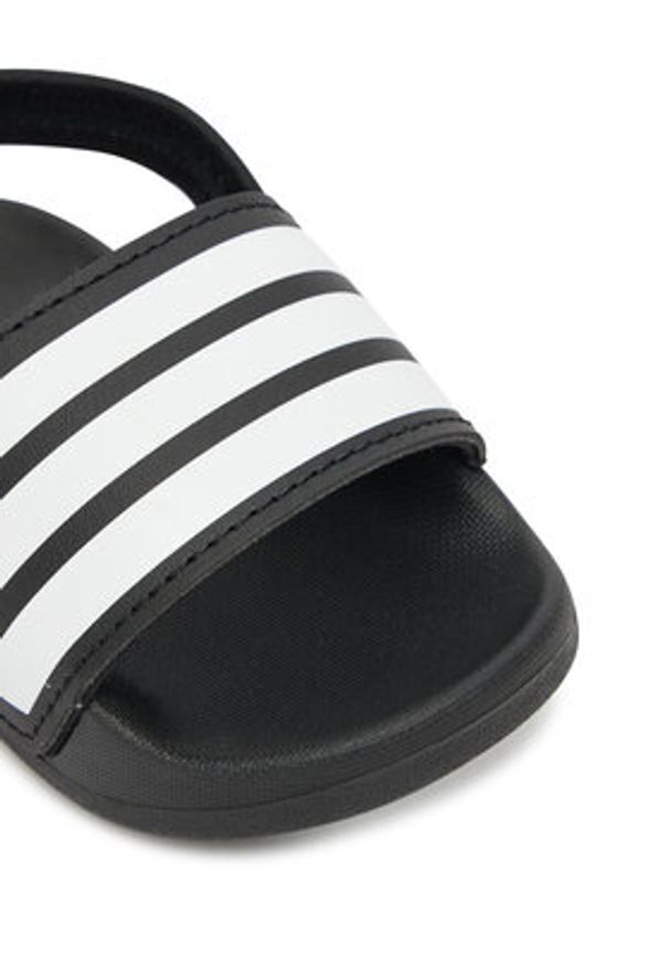 Adidas - adidas Sandały adilette Estrap JR5323 Czarny. Kolor: czarny. Materiał: syntetyk