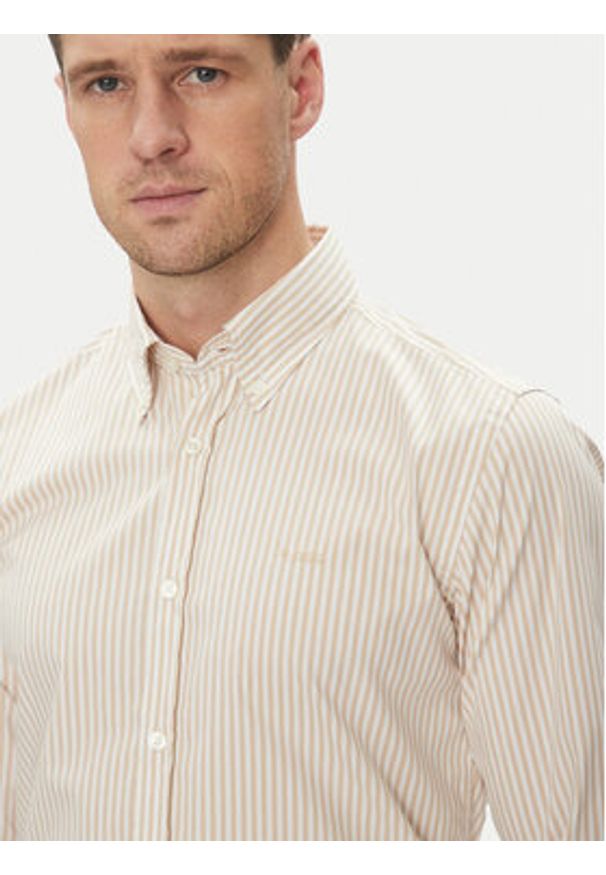 BOSS Koszula H-Roan-Bd-E-C1-243 50520285 Beżowy Slim Fit. Kolor: beżowy. Materiał: bawełna