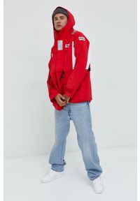 Fila kurtka przeciwdeszczowa męska kolor czerwony przejściowa. Okazja: na co dzień. Kolor: czerwony. Materiał: materiał. Styl: casual #6