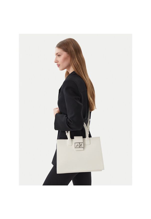 Torebka Armani Exchange. Kolor: kremowy