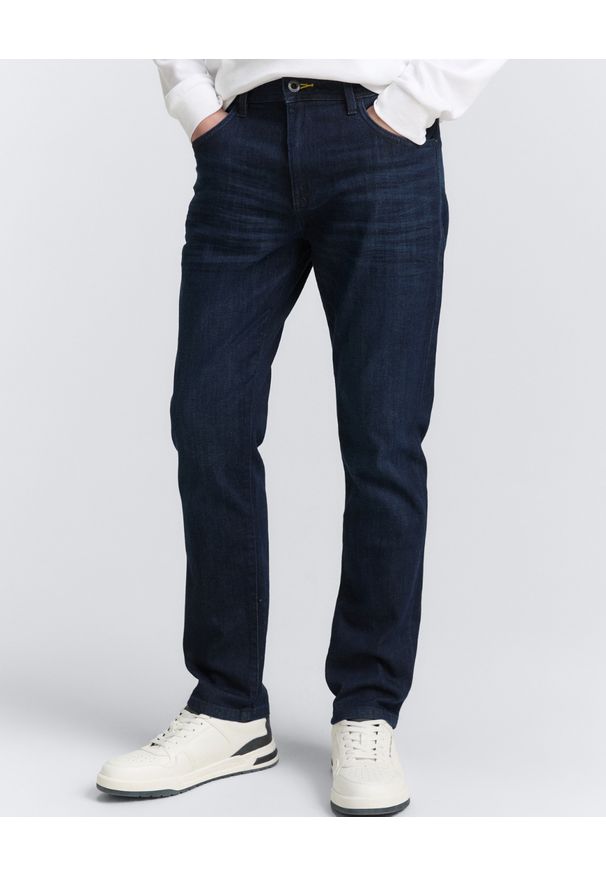 Męskie Spodnie Jeansowe Tom Tailor TTJOSH REGULAR Clean Rinsed Blue Denim 1048363 10115