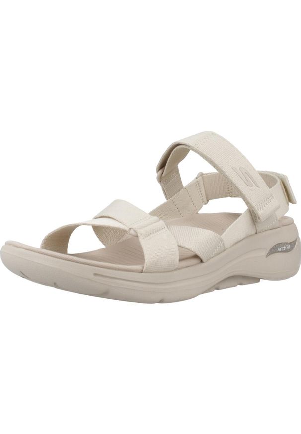 skechers - Sandały Kobieta Skechers Go Walk Arch Fit beżowy. Kolor: beżowy. Sezon: lato