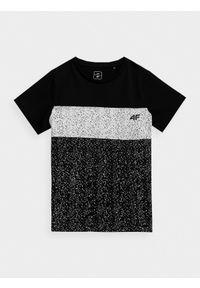 4f - T-shirt chłopięcy (122-164). Kolor: czarny. Materiał: bawełna. Wzór: nadruk #1