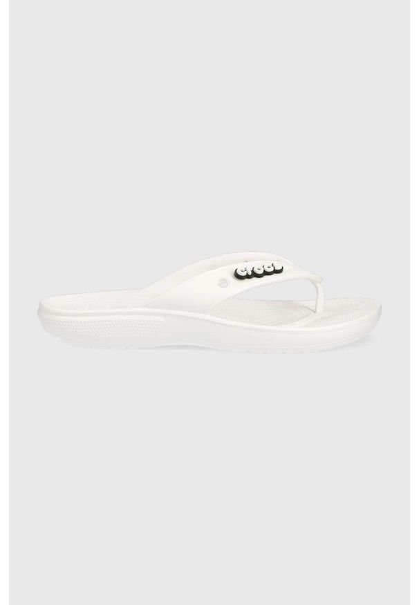Crocs japonki Classic Crocs Flip kolor biały 207713 207713.100-WHITE. Kolor: biały. Materiał: materiał. Wzór: gładki