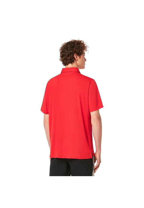 Koszulka Polo Męska Oakley Divisional UV II T-shirt. Typ kołnierza: polo. Kolor: czerwony