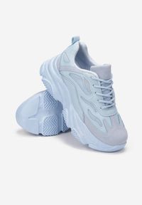 Born2be - Niebieskie Sneakersy Mortier. Wysokość cholewki: przed kostkę. Nosek buta: okrągły. Kolor: niebieski. Materiał: dresówka, materiał. Szerokość cholewki: normalna. Wzór: jednolity, gładki, aplikacja #2