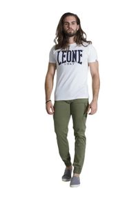 LEONE 1947 APPAREL - Męska koszulka z krótkim rękawem Leone 1947 Apparel. Kolor: biały. Materiał: tkanina. Długość rękawa: krótki rękaw. Długość: krótkie. Sport: fitness