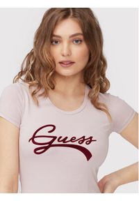 Guess T-Shirt W2BI66 J1311 Fioletowy Regular Fit. Kolor: fioletowy. Materiał: bawełna