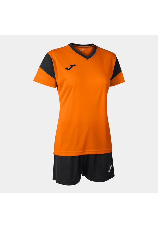 Zestaw piłkarski damski Joma Phoenix. Kolor: czarny, wielokolorowy, pomarańczowy. Sport: piłka nożna