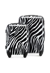 Wittchen - Zestaw walizek z ABS-u w zwierzęcy wzór biało-czarny. Kolor: czarny, biały, wielokolorowy. Materiał: guma. Wzór: motyw zwierzęcy #1